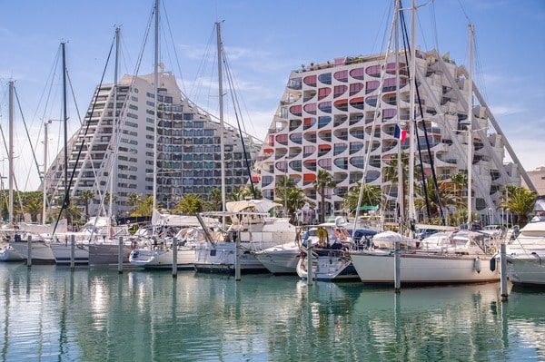 La port de plaisance de La Grande Motte.