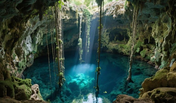 Capture photo dans un cénote